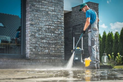 Professional cleaning team in uniform