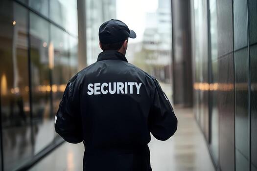 Professional security officer in uniform
